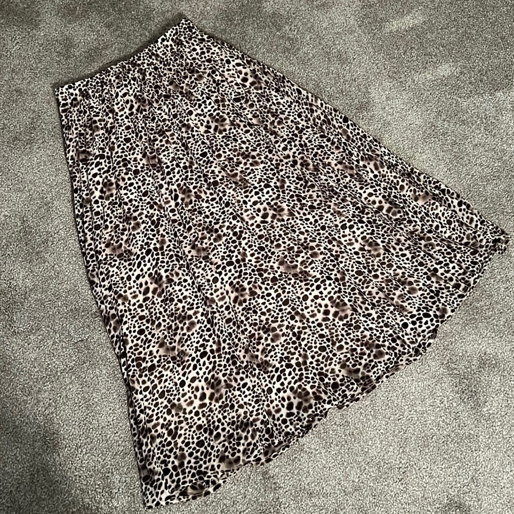 a new day Leopard Print Midi Skirt
